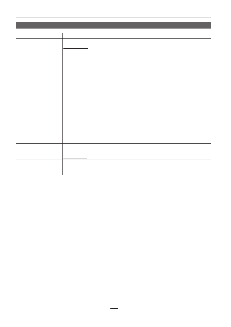 List of setting menus (continued) 74 | Panasonic AG-HPG10P User Manual | Page 74 / 92