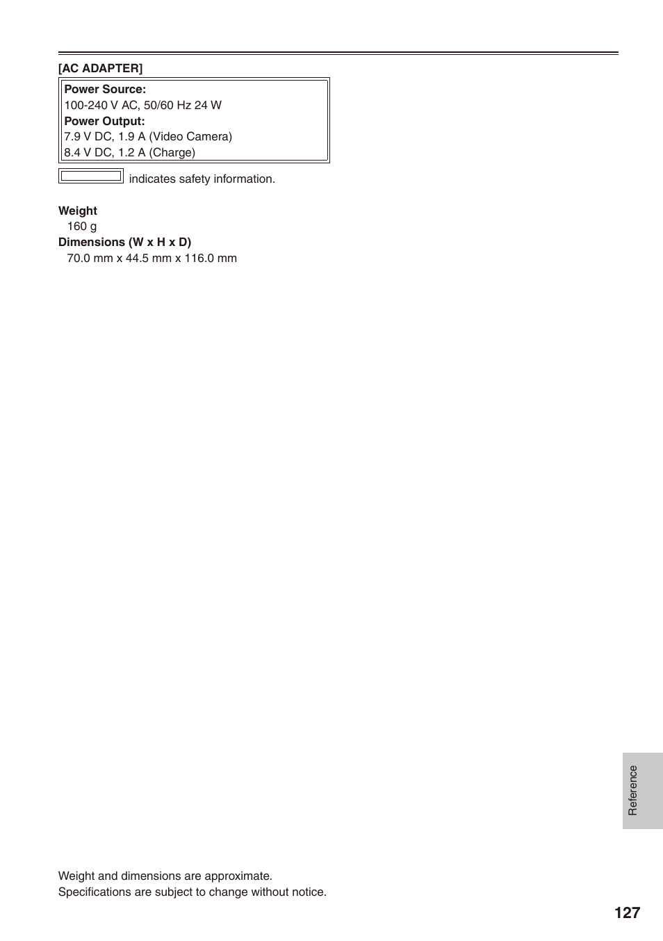 Panasonic AG-HPX172EN User Manual | Page 127 / 128