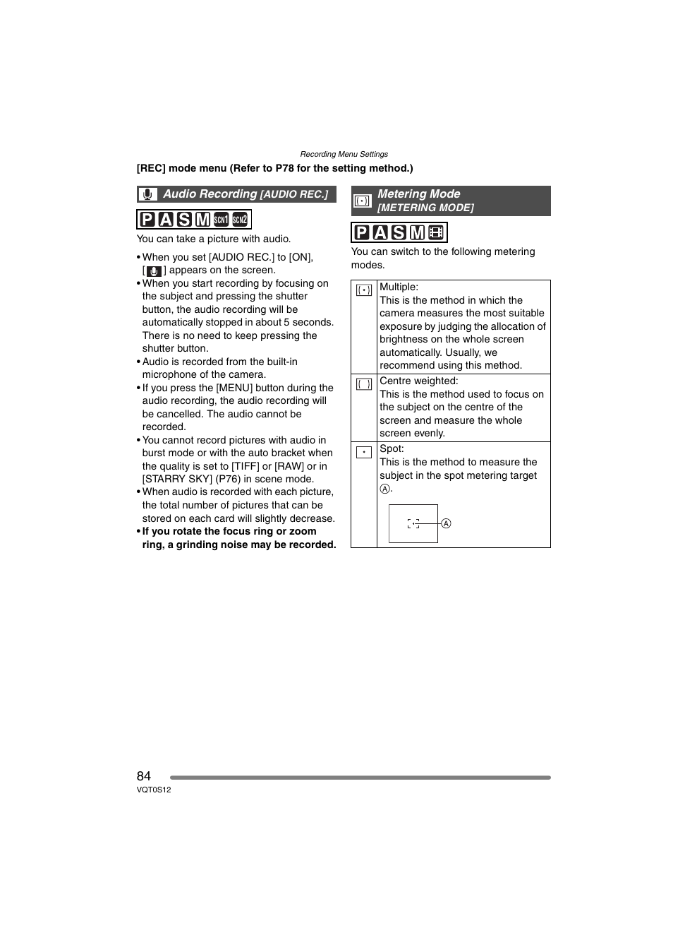 Panasonic DMC-FZ30GN User Manual | Page 84 / 136