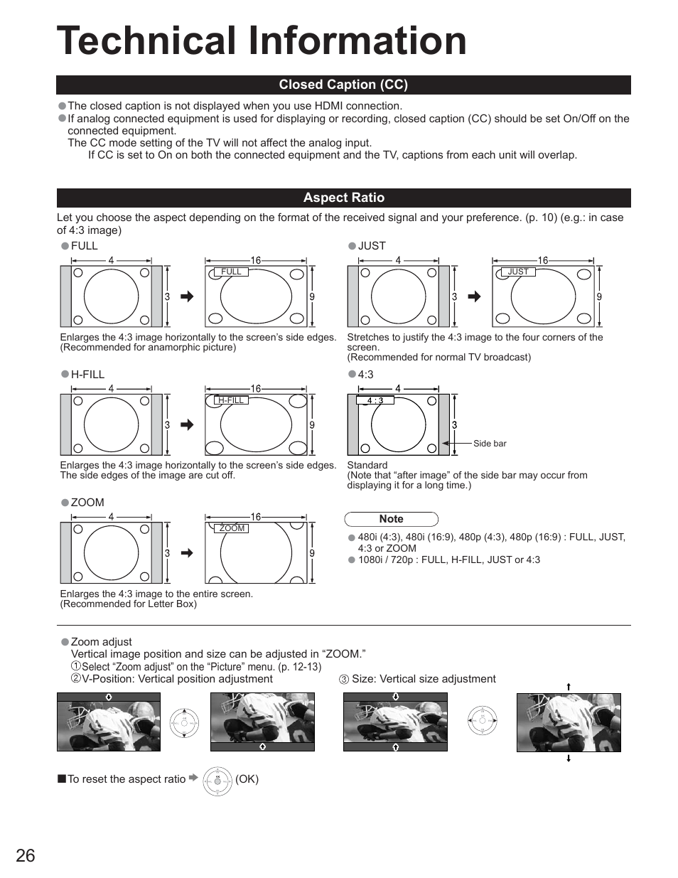 Technical information | Panasonic TC-23LX60 User Manual | Page 26 / 67