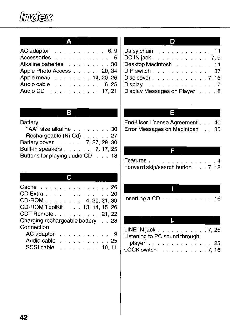 Panasonic KXL-783M User Manual | Page 42 / 44