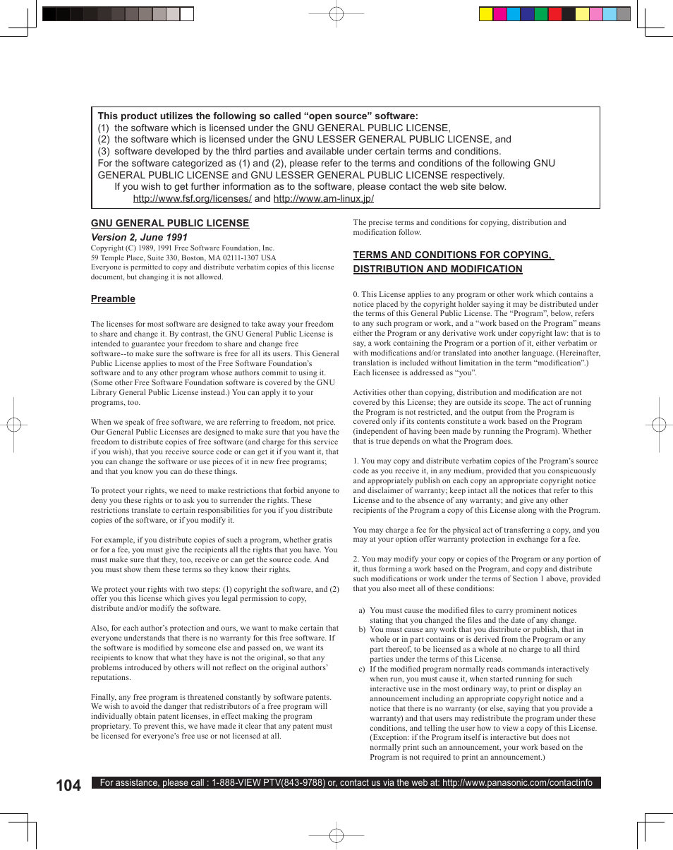 Panasonic PT 60LCX64 User Manual | Page 104 / 112
