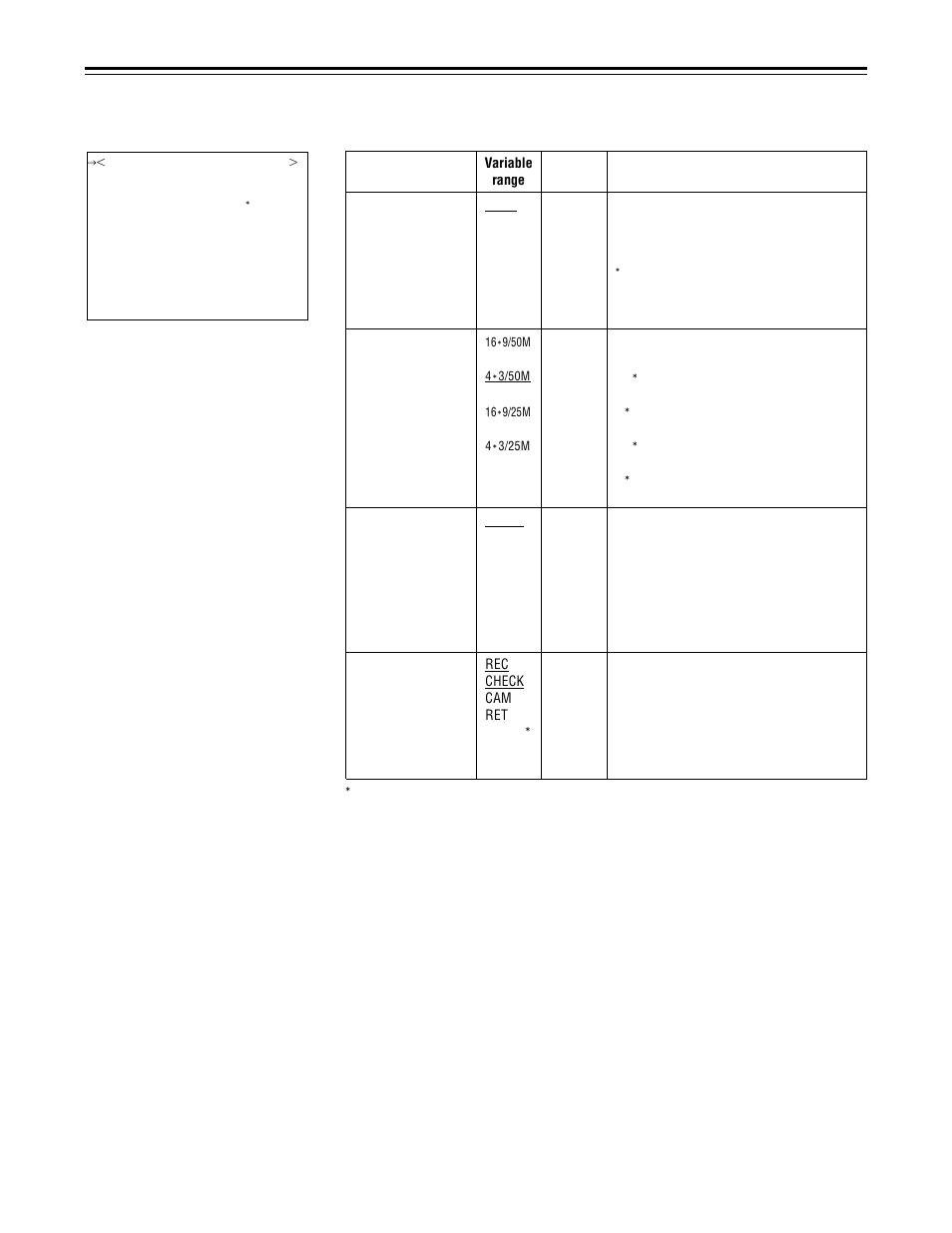 Rec (aspect)/pb/ret screen | Panasonic AJ-D910WBP User Manual | Page 133 / 160