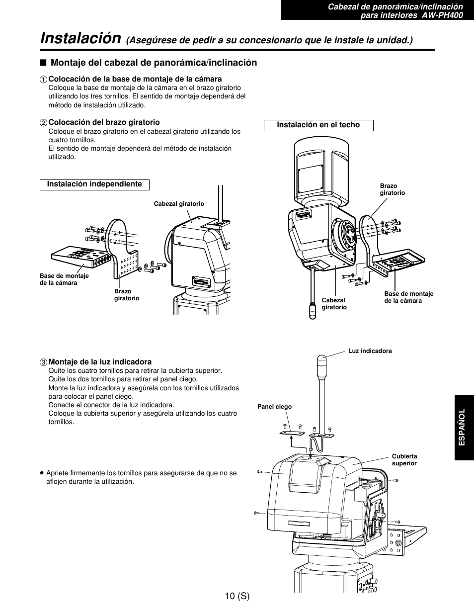 Instalación | Panasonic AW-RP400E User Manual | Page 227 / 272