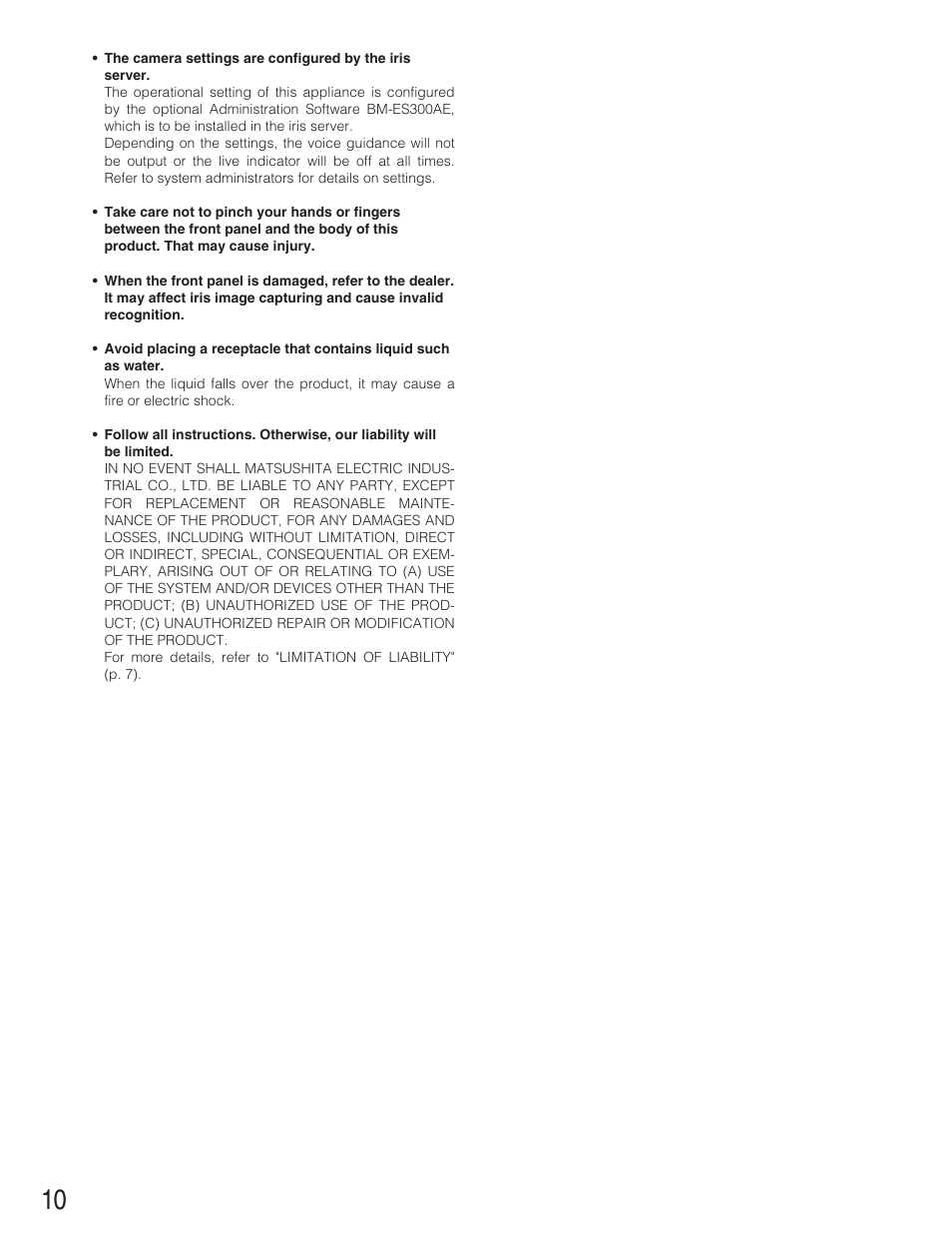 Panasonic BM-ET300AE User Manual | Page 10 / 35