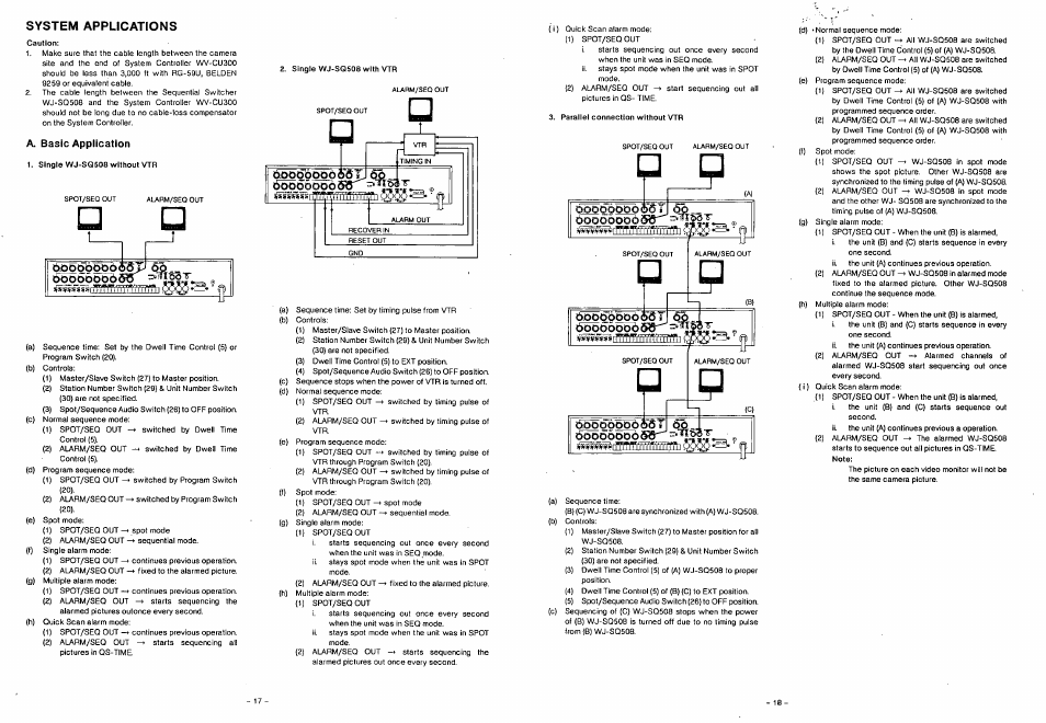 A basic application, Óoodóodoso, Ooodóoobostj | System applications | Panasonic WJ-SQ508 User Manual | Page 18 / 29