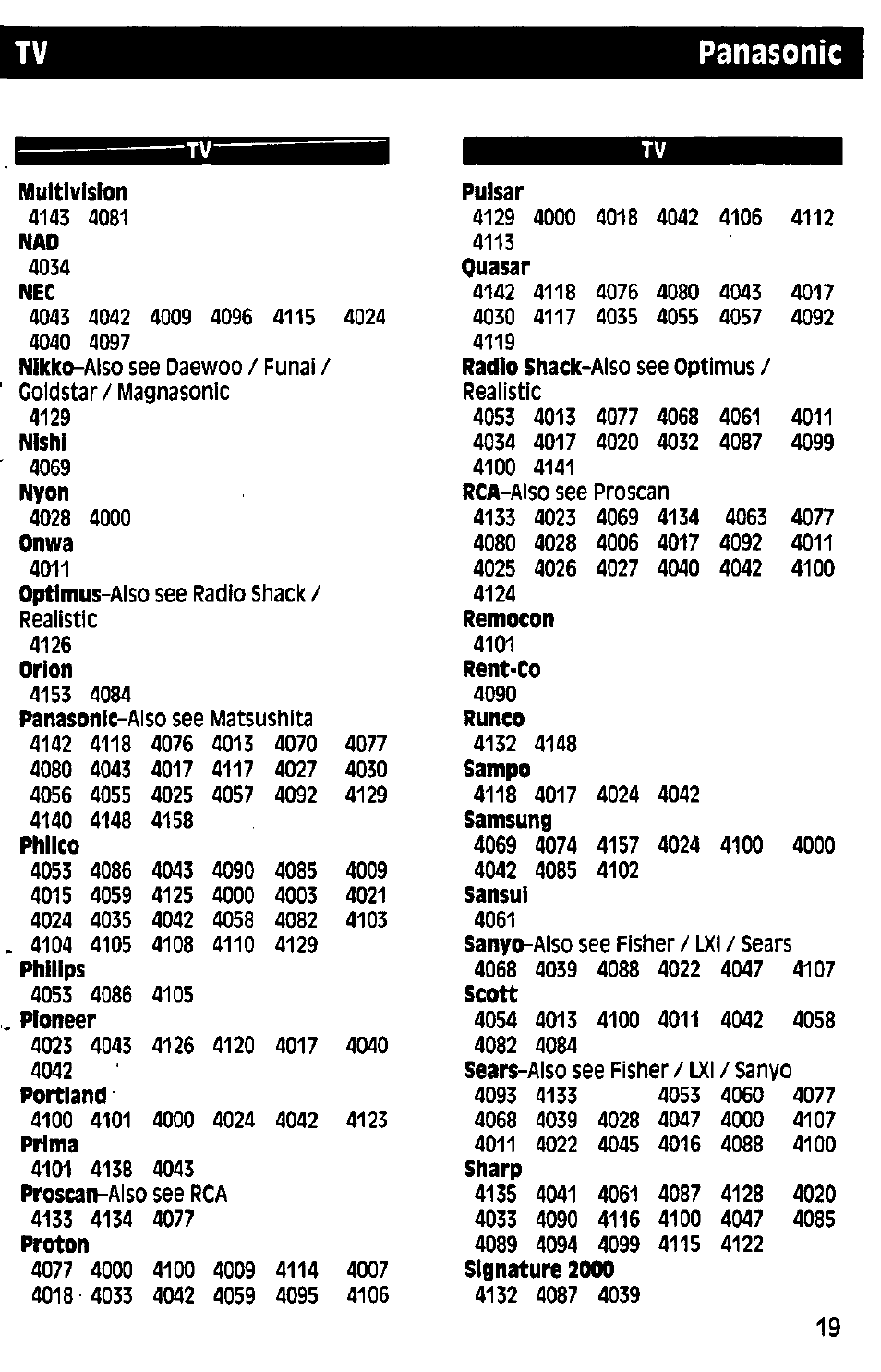 Panasonic | Panasonic RAK-P001 User Manual | Page 19 / 28
