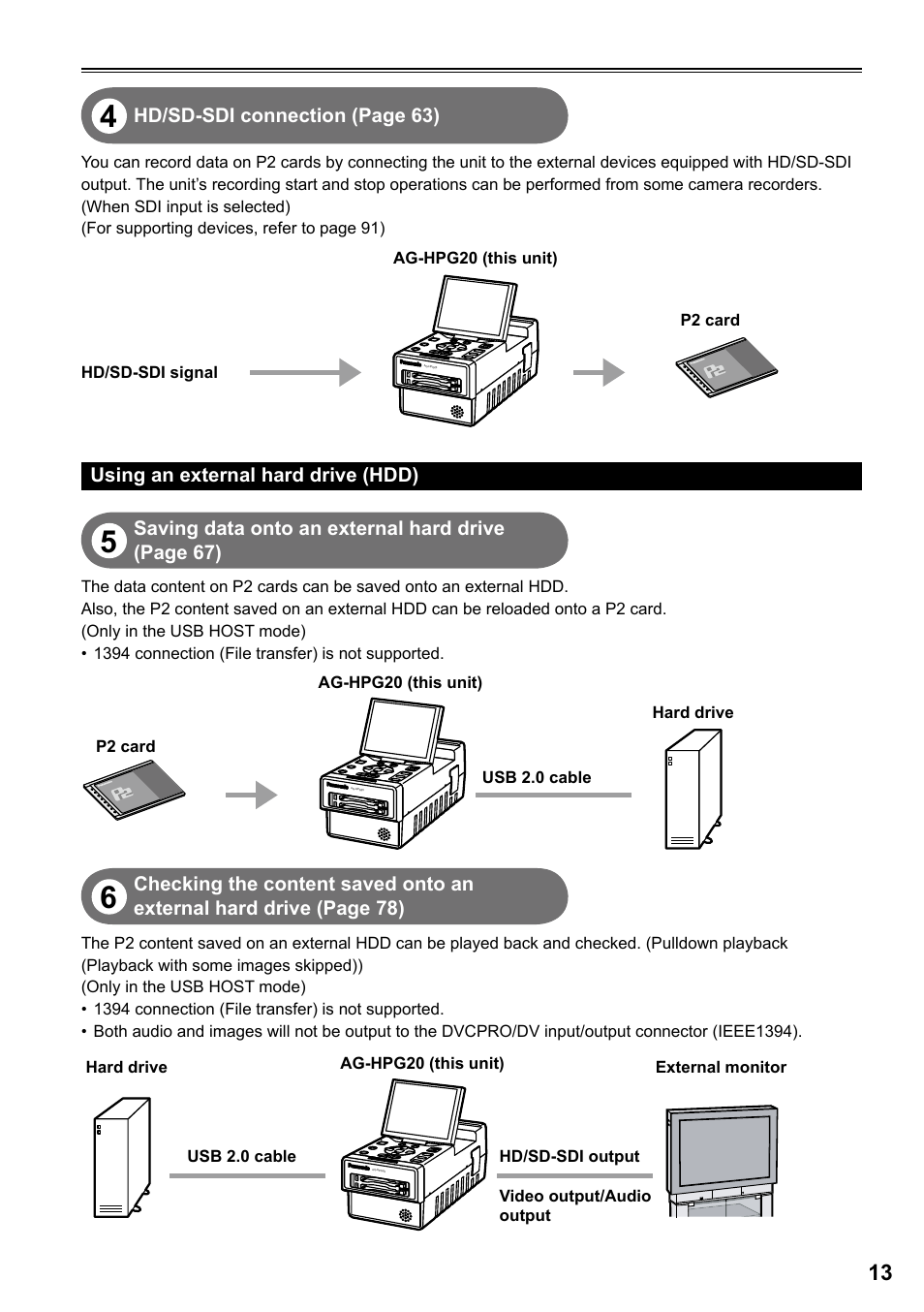 Panasonic P2HD AG-HPG20P User Manual | Page 13 / 120