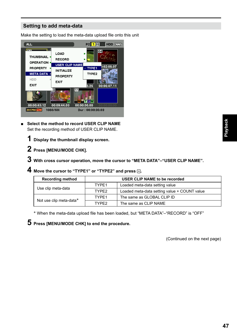 Panasonic P2HD AG-HPG20P User Manual | Page 47 / 120