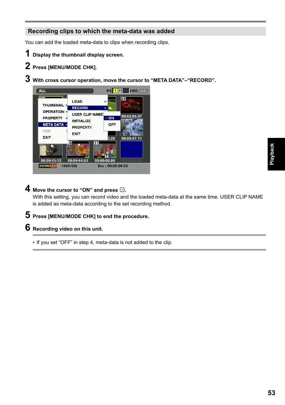 Panasonic P2HD AG-HPG20P User Manual | Page 53 / 120
