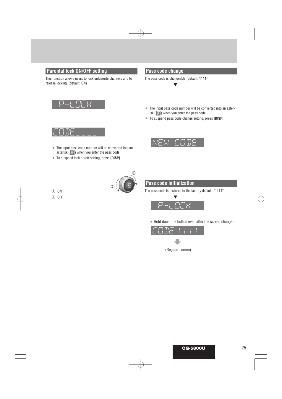 Panasonic CQ-5800U User Manual | Page 25 / 48