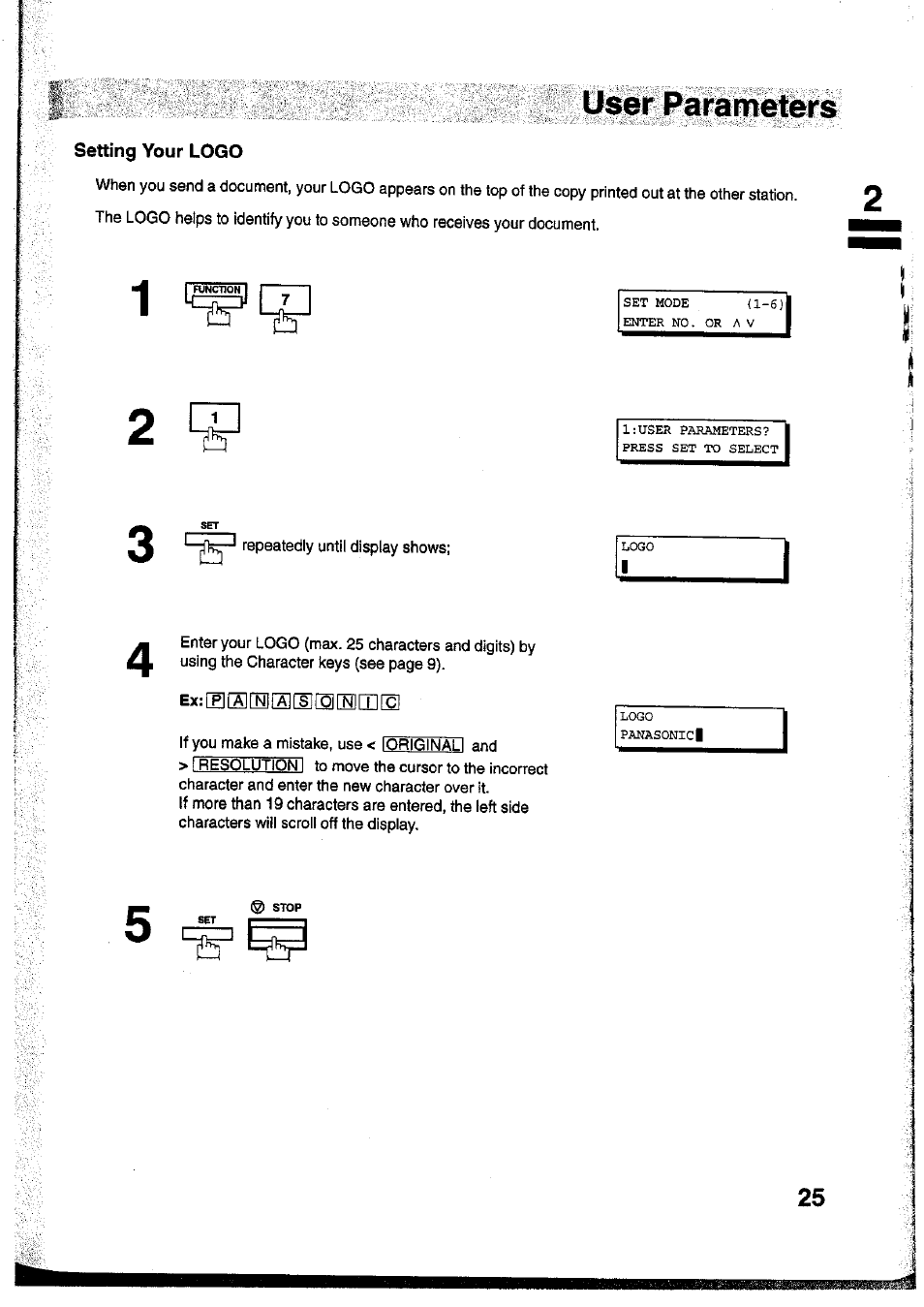 Panasonic Panafax UF-755 User Manual | Page 27 / 148