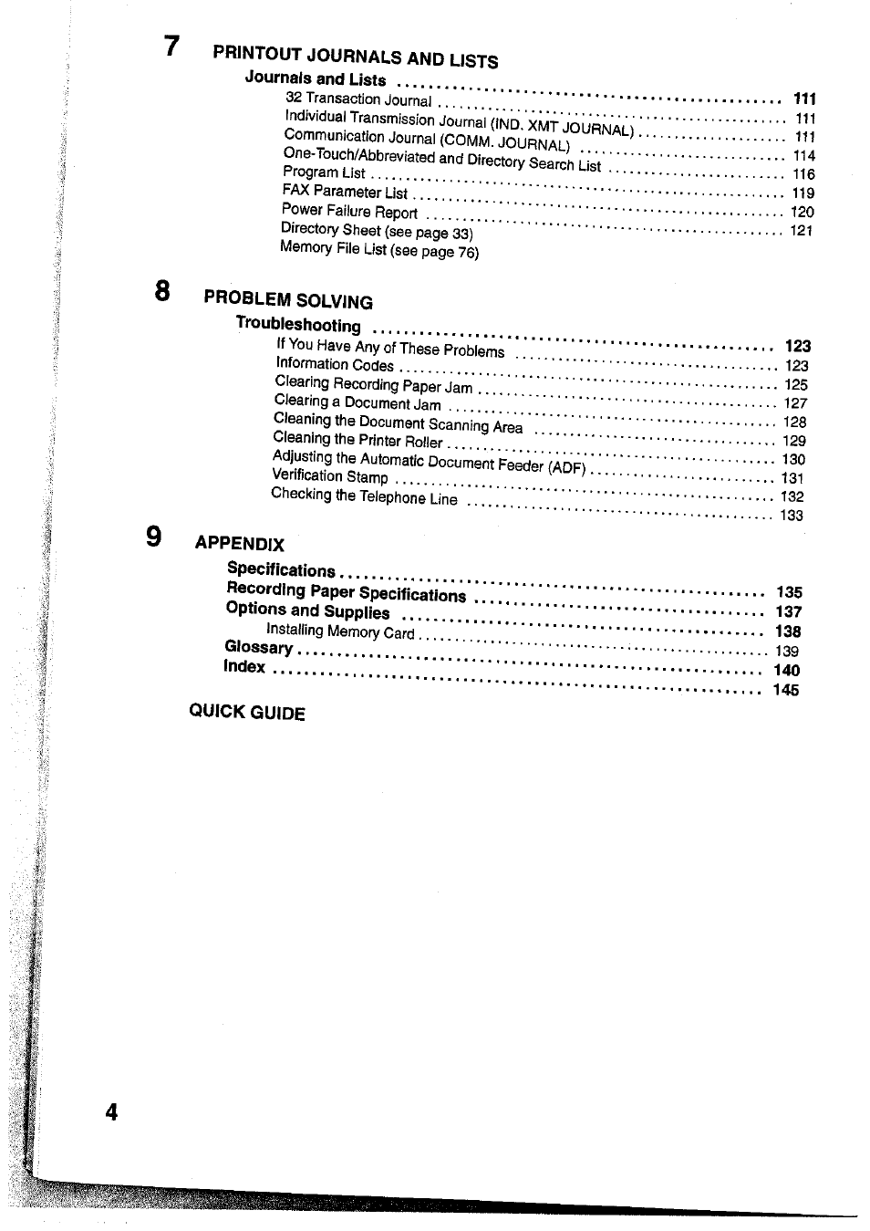 Panasonic Panafax UF-755 User Manual | Page 6 / 148