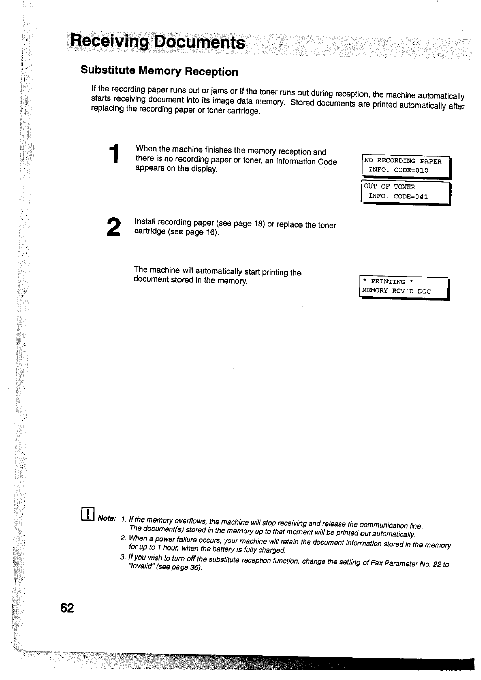 Receiving 0 | Panasonic Panafax UF-755 User Manual | Page 64 / 148