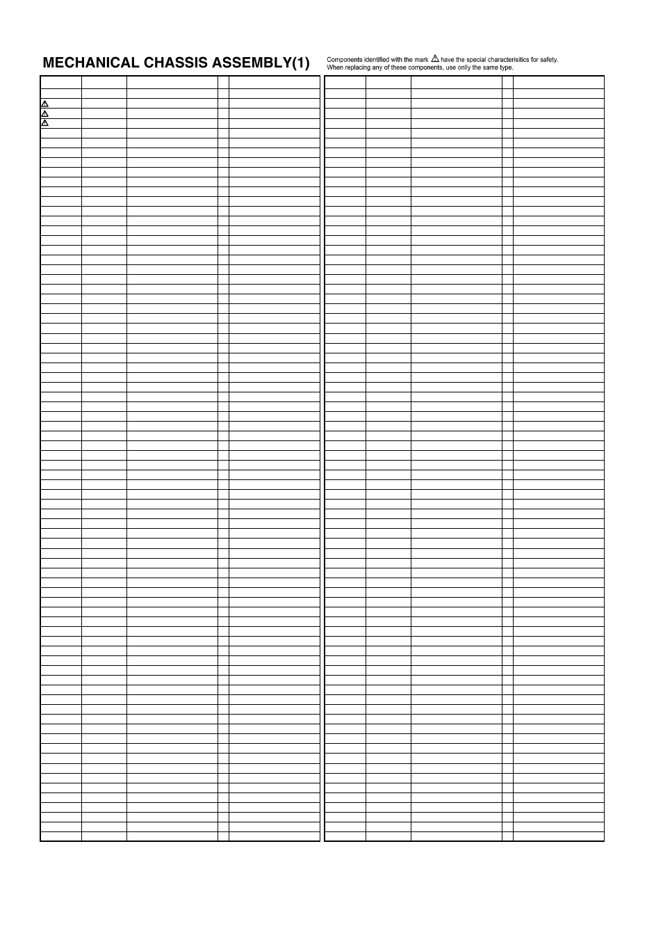 Mechanical chassis assembly(1), Mpl-3 | Panasonic AJ-D255MC User Manual | Page 3 / 17