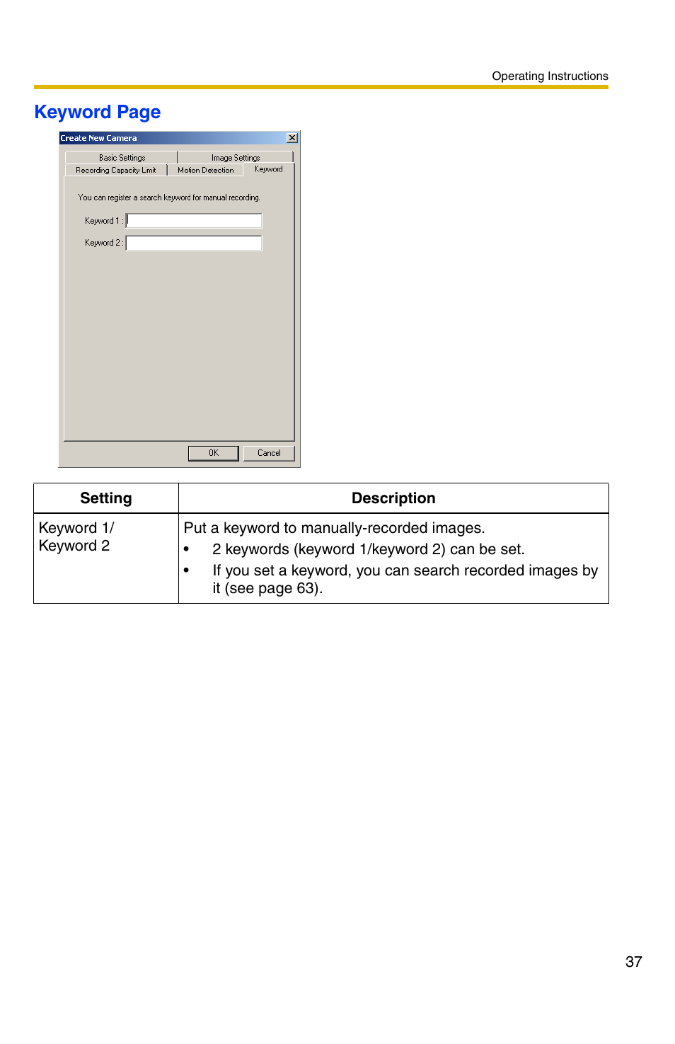 Age 37, Keyword page | Panasonic BB-HNP11CE User Manual | Page 37 / 101