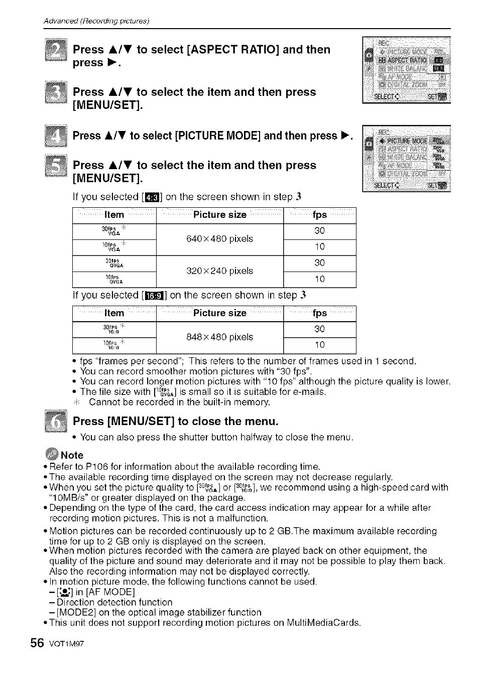 Panasonic DMC-FS5 User Manual | Page 56 / 120