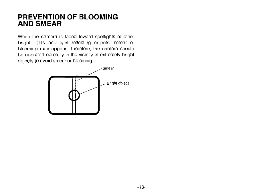 Prevention of blooming and smear | Panasonic WV-CP120 User Manual | Page 20 / 23