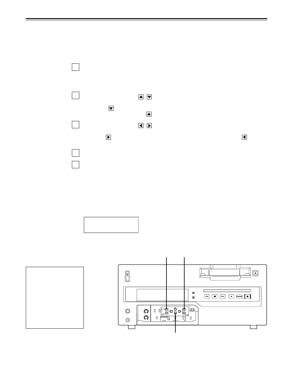 Setup (default settings), Changing the settings, Repeat steps 2 and 3 to change other items | Setup-menu init set yes<play>/no<stop | Panasonic AJ-D455P User Manual | Page 15 / 52