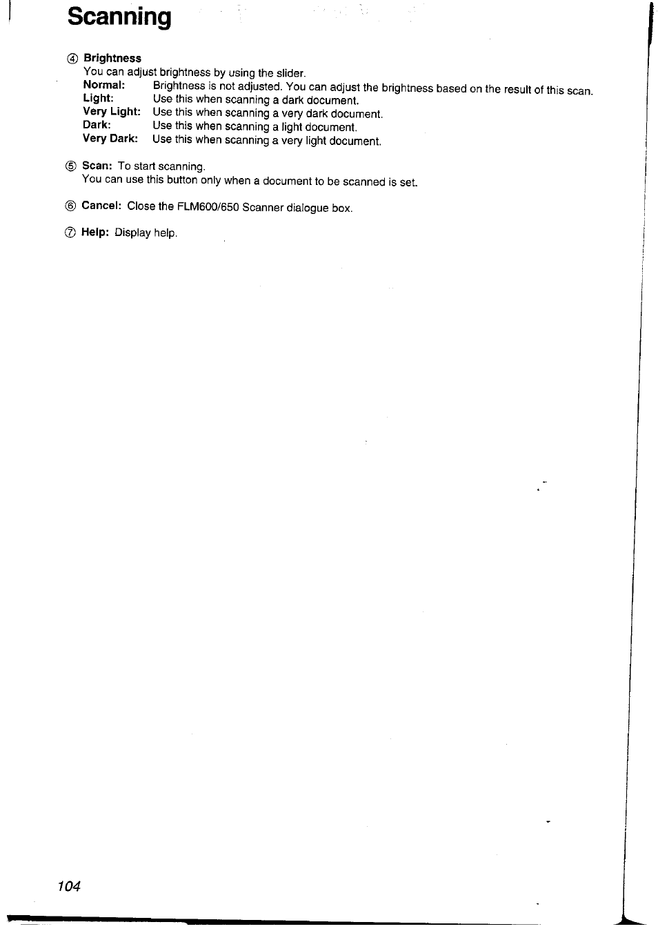 Scanning | Panasonic KXFLM600NZ User Manual | Page 104 / 139