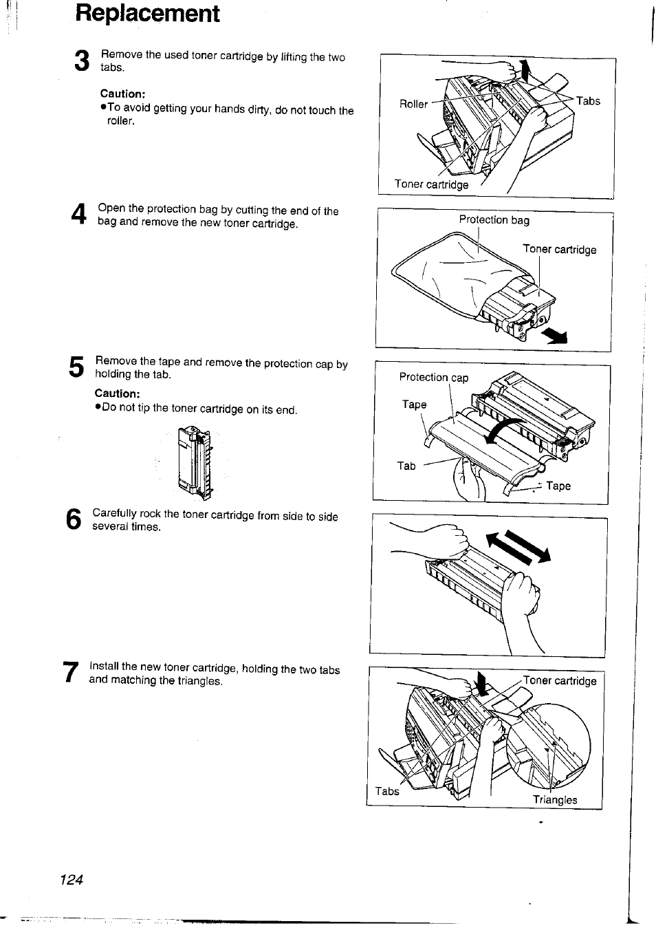 Caution, Replacement | Panasonic KXFLM600NZ User Manual | Page 124 / 139