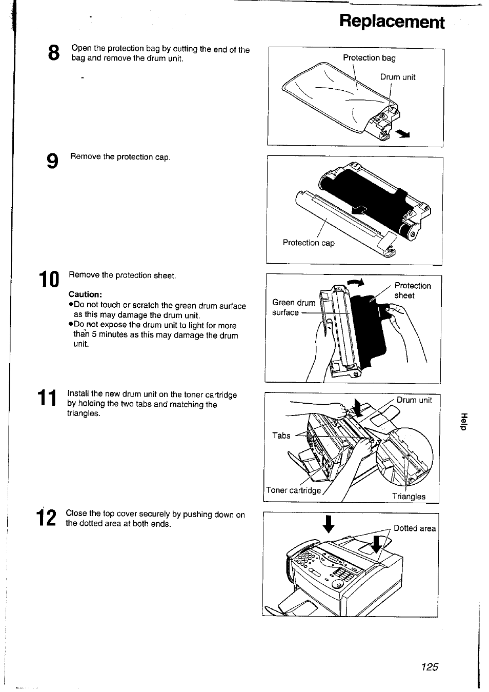 Caution, Replacement | Panasonic KXFLM600NZ User Manual | Page 125 / 139
