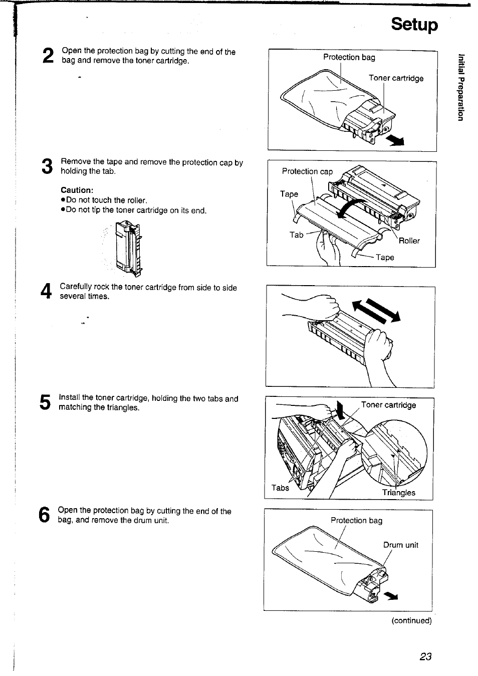 Caution, Setup | Panasonic KXFLM600NZ User Manual | Page 23 / 139