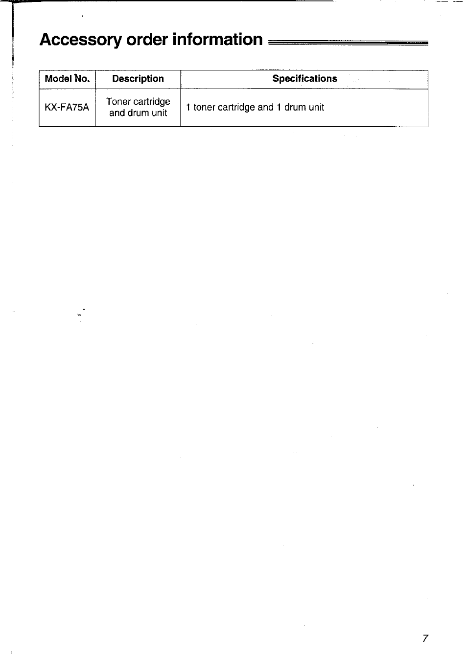 Accessory order information | Panasonic KXFLM600NZ User Manual | Page 7 / 139