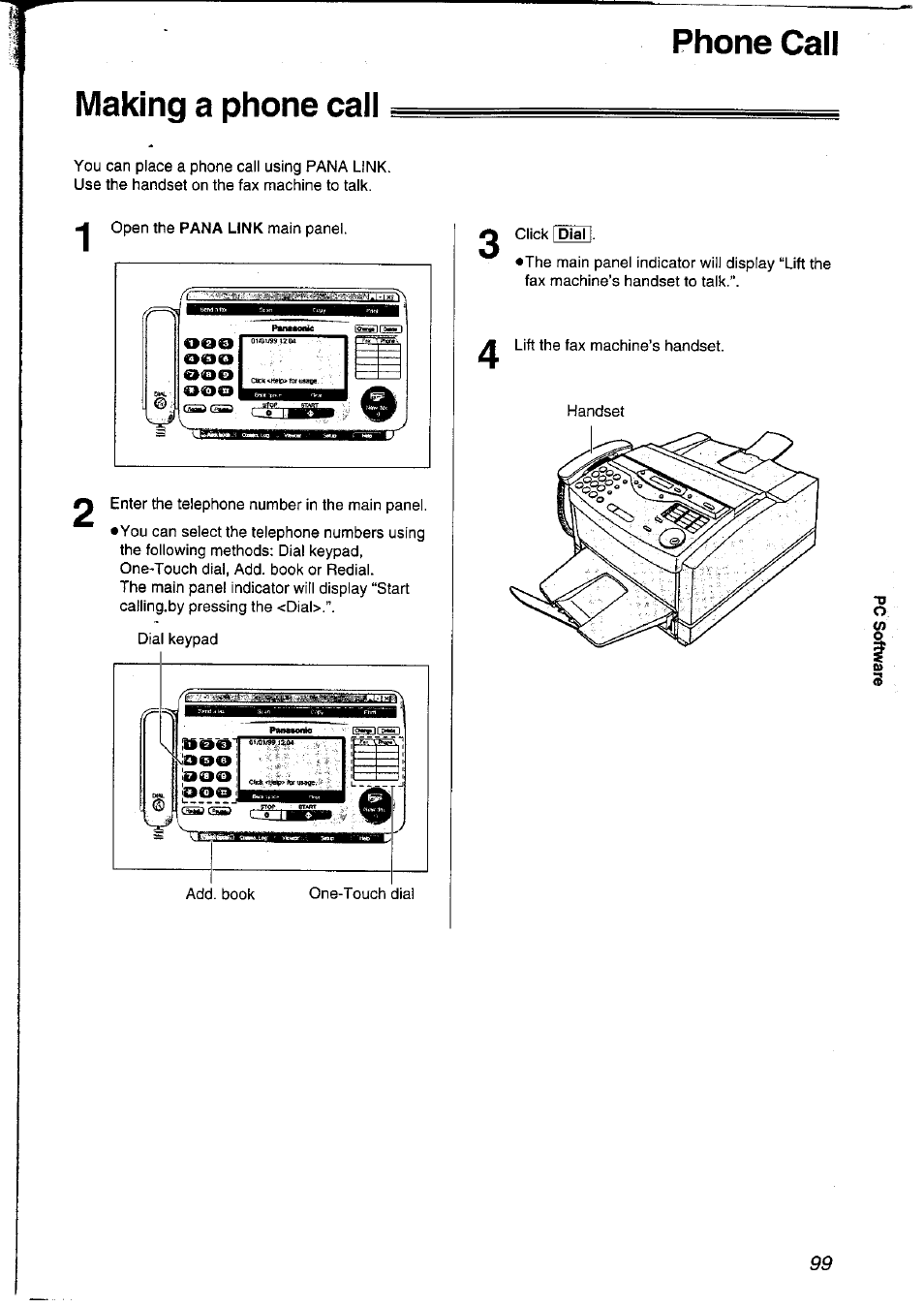 Making a phone call, Phone call, Jaoo | Making a phone call phone call | Panasonic KXFLM600NZ User Manual | Page 99 / 139