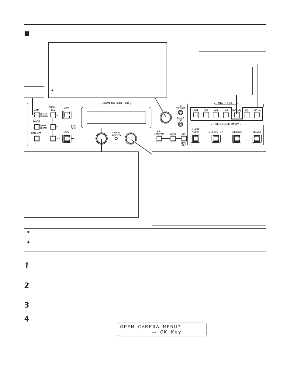 Basic menu operations | Panasonic AW-HE100 User Manual | Page 4 / 19