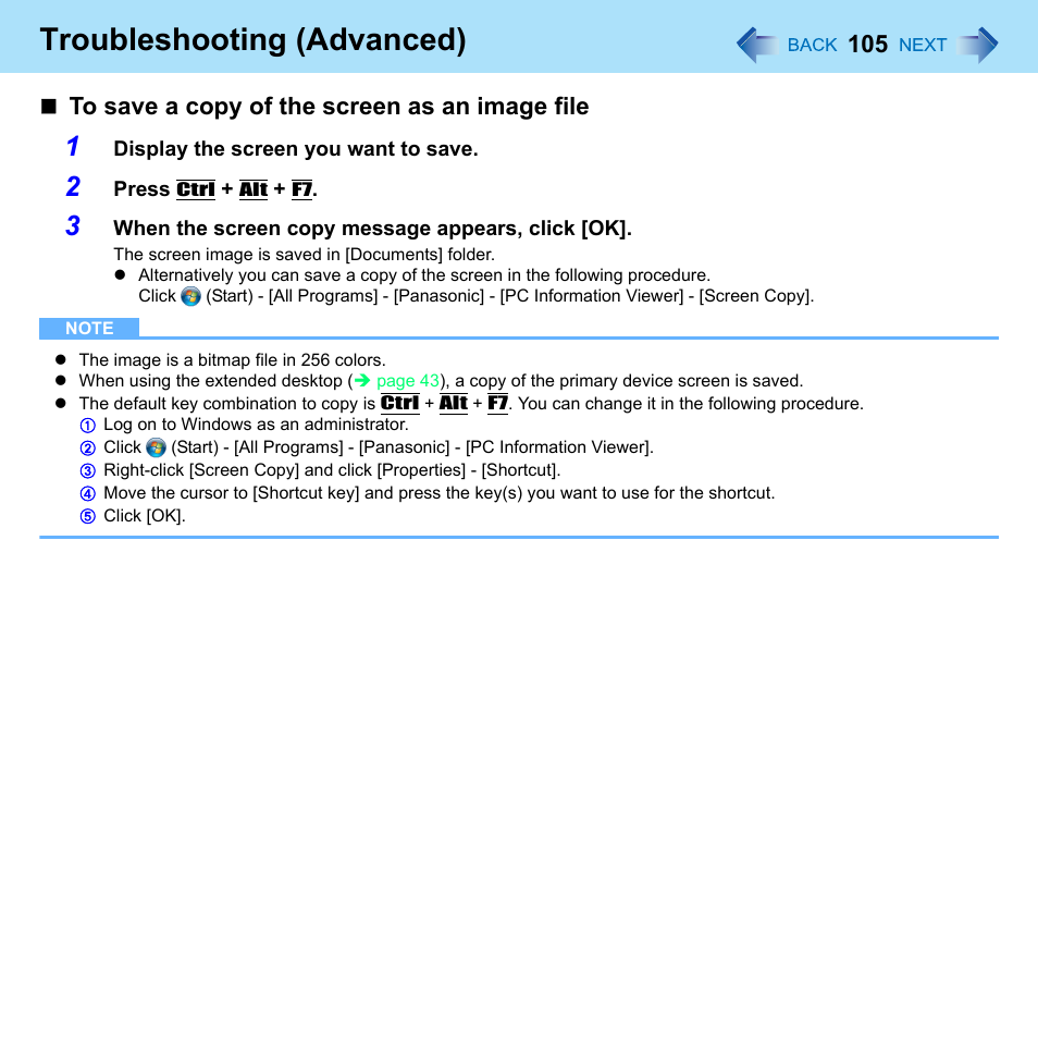 Troubleshooting (advanced) | Panasonic CF-52 Series User Manual | Page 105 / 106