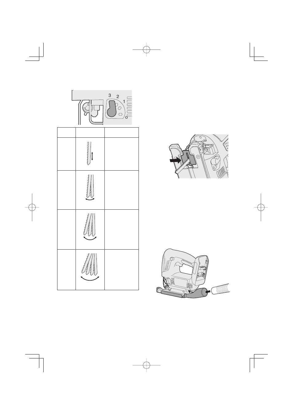 Adjusting the orbital stroke mode, Anti-splintering plate | Panasonic EY4541 User Manual | Page 11 / 60