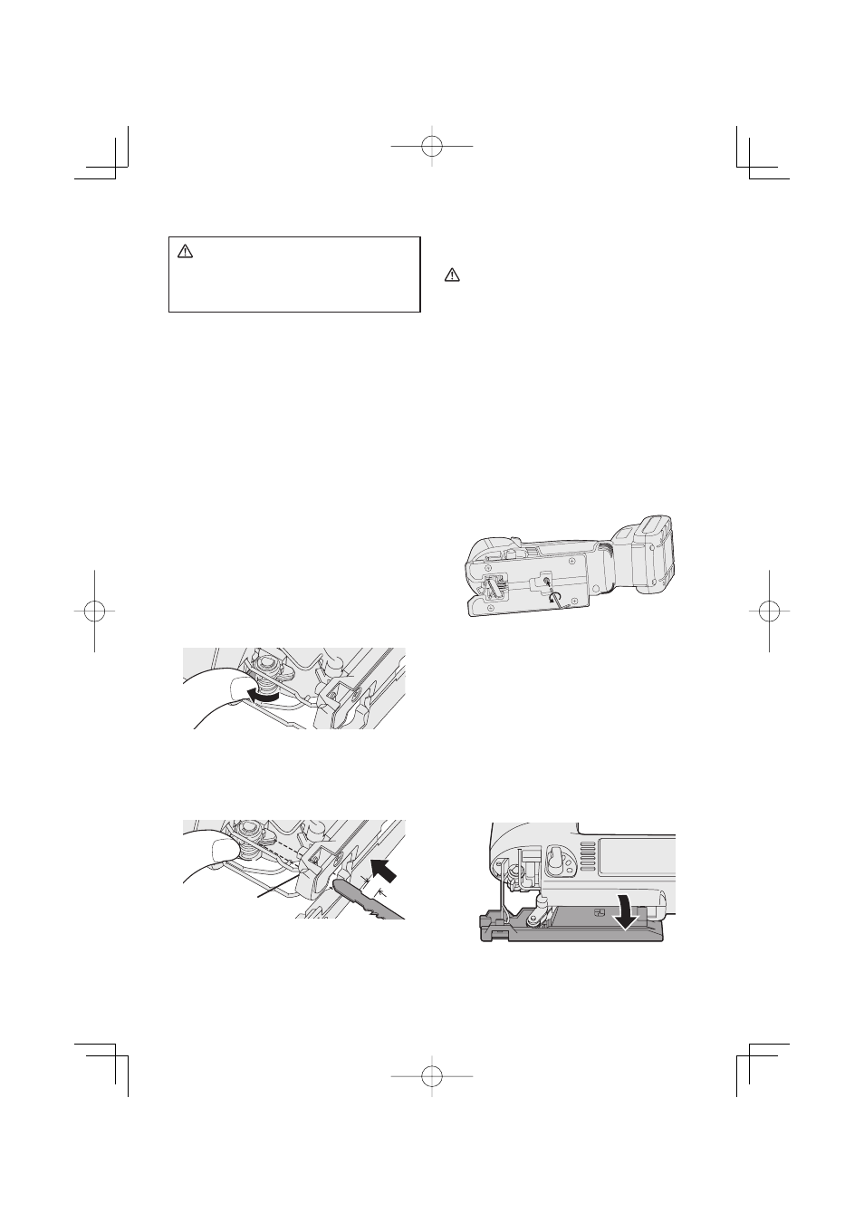 V. montage, Vérification avant emploi, Installation et retrait de la lame | Ajustement de la base | Panasonic EY4541 User Manual | Page 27 / 60