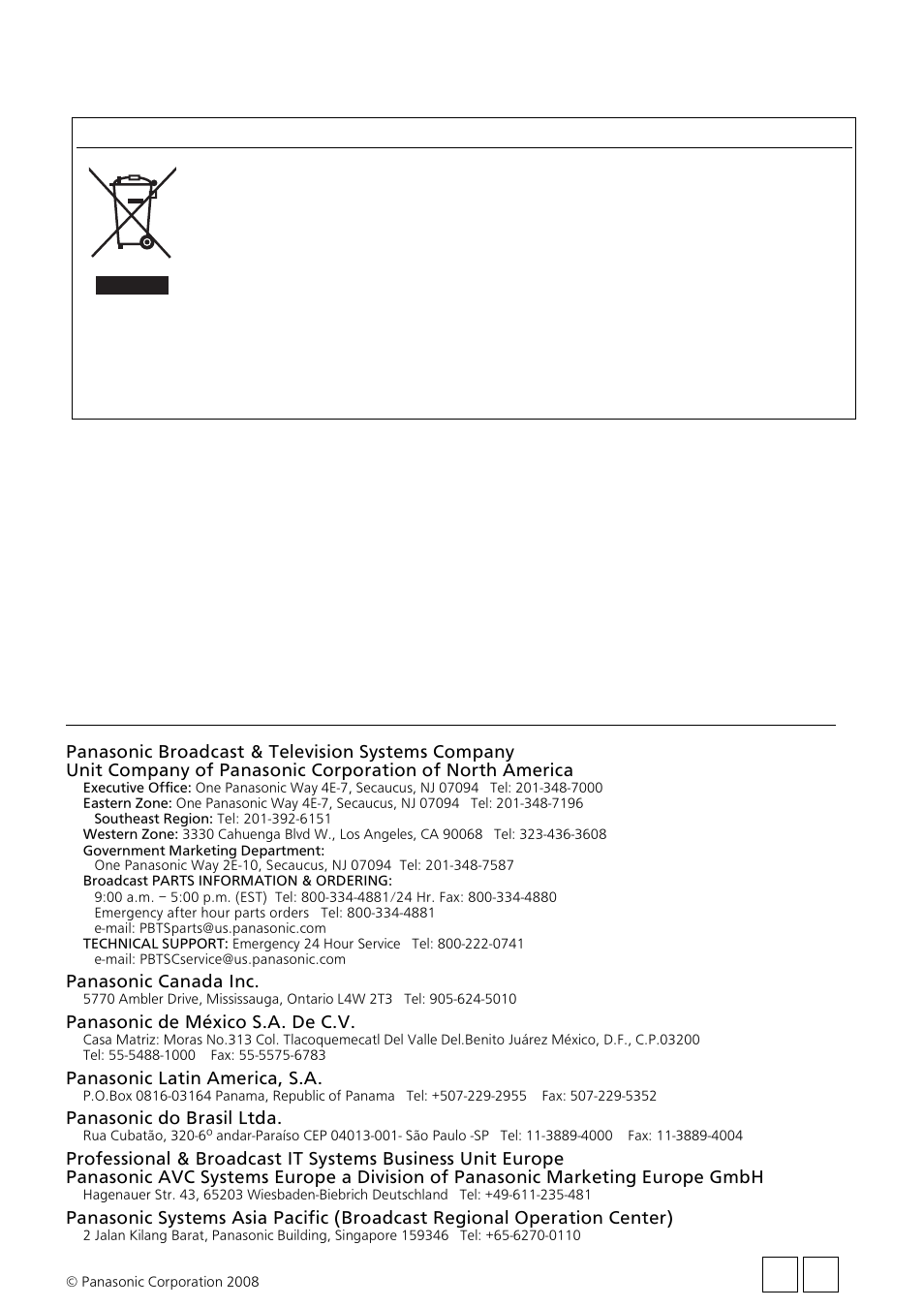 Panasonic BT-LH2600W User Manual | Page 56 / 56