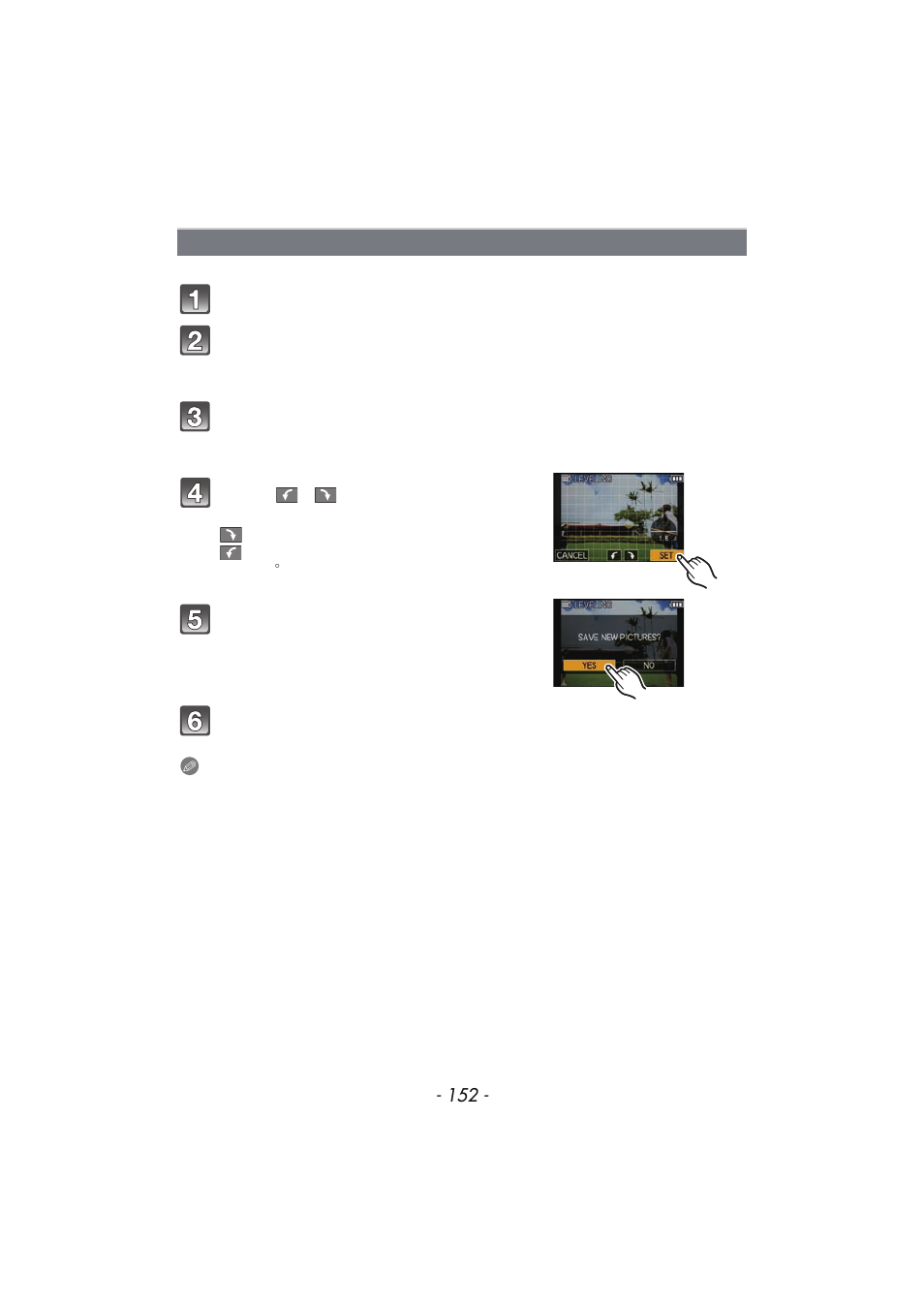 Leveling, P152) | Panasonic DMC-FX700 User Manual | Page 152 / 208