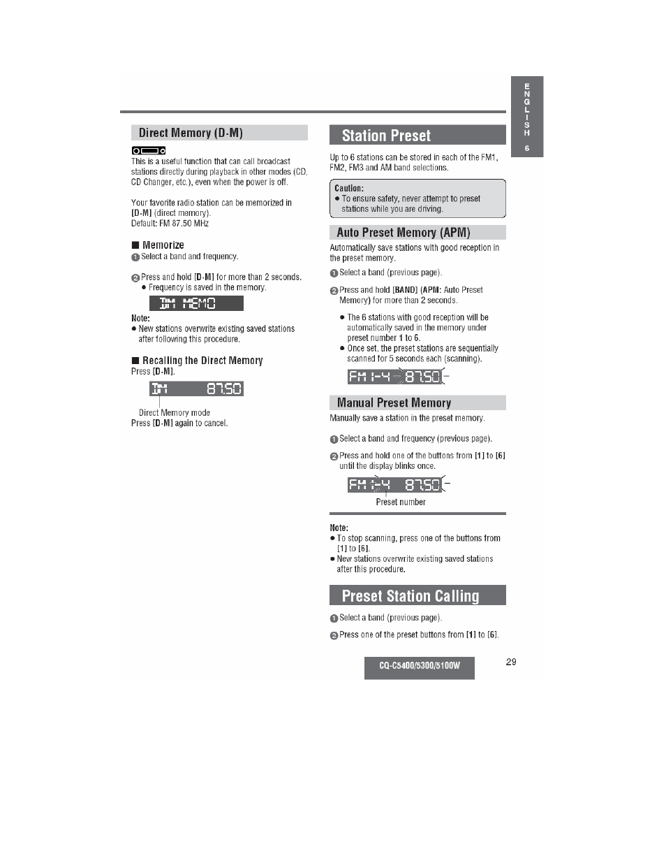 Panasonic CQ-C5100W User Manual | Page 16 / 48