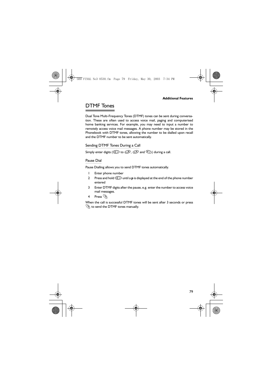 Dtmf tones | Panasonic EB-G60 User Manual | Page 90 / 111