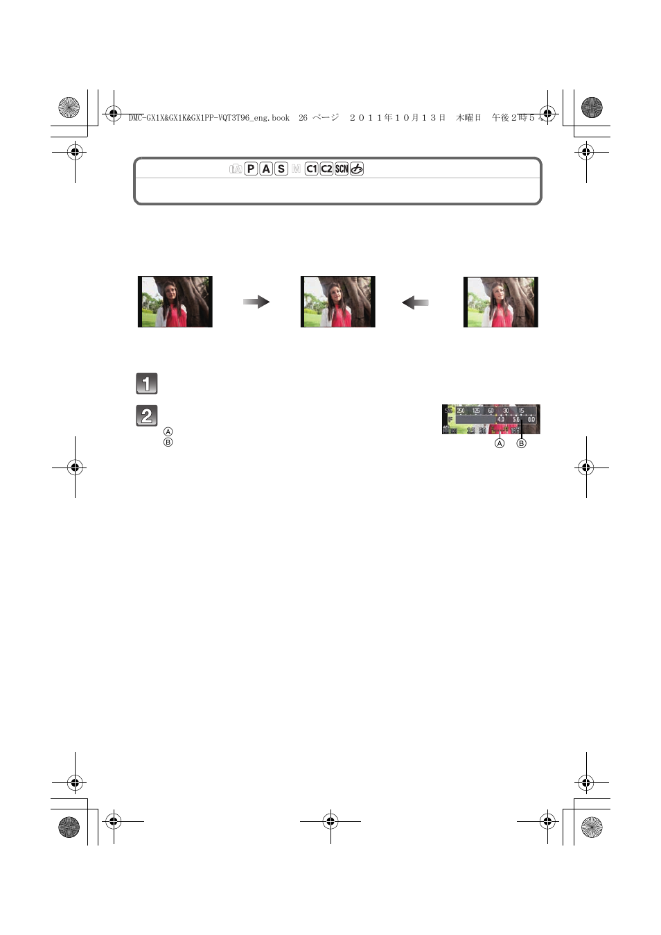 Compensating the exposure | Panasonic DMC-GX1X User Manual | Page 26 / 56