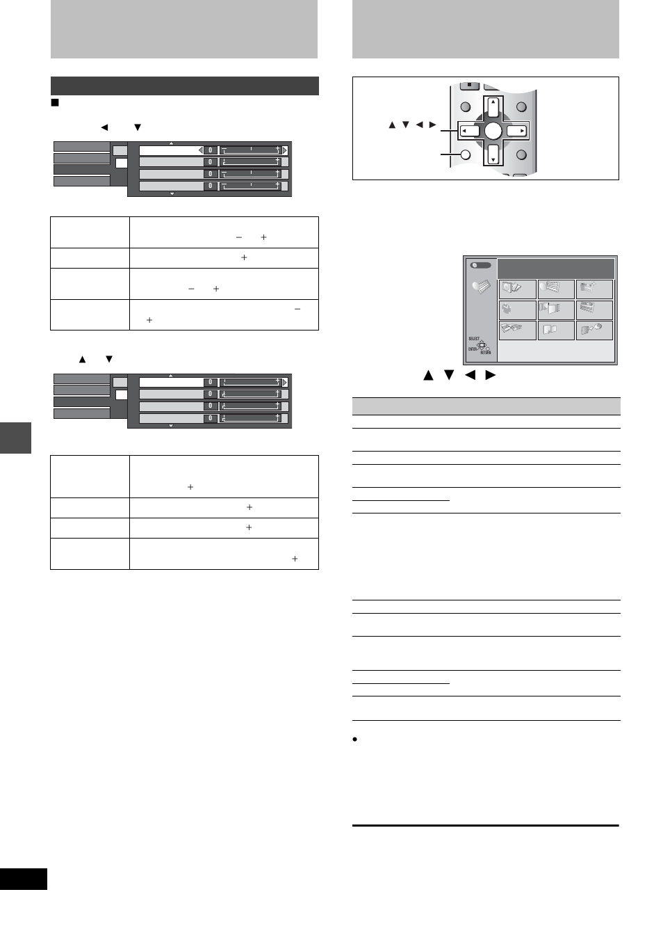 Using the functions window, Press [functions, Press [ 3 , 4 , 2 , 1 ] to select an item | Press [enter, Video menu, Using on-screen menus | Panasonic DMR-E80H User Manual | Page 42 / 64