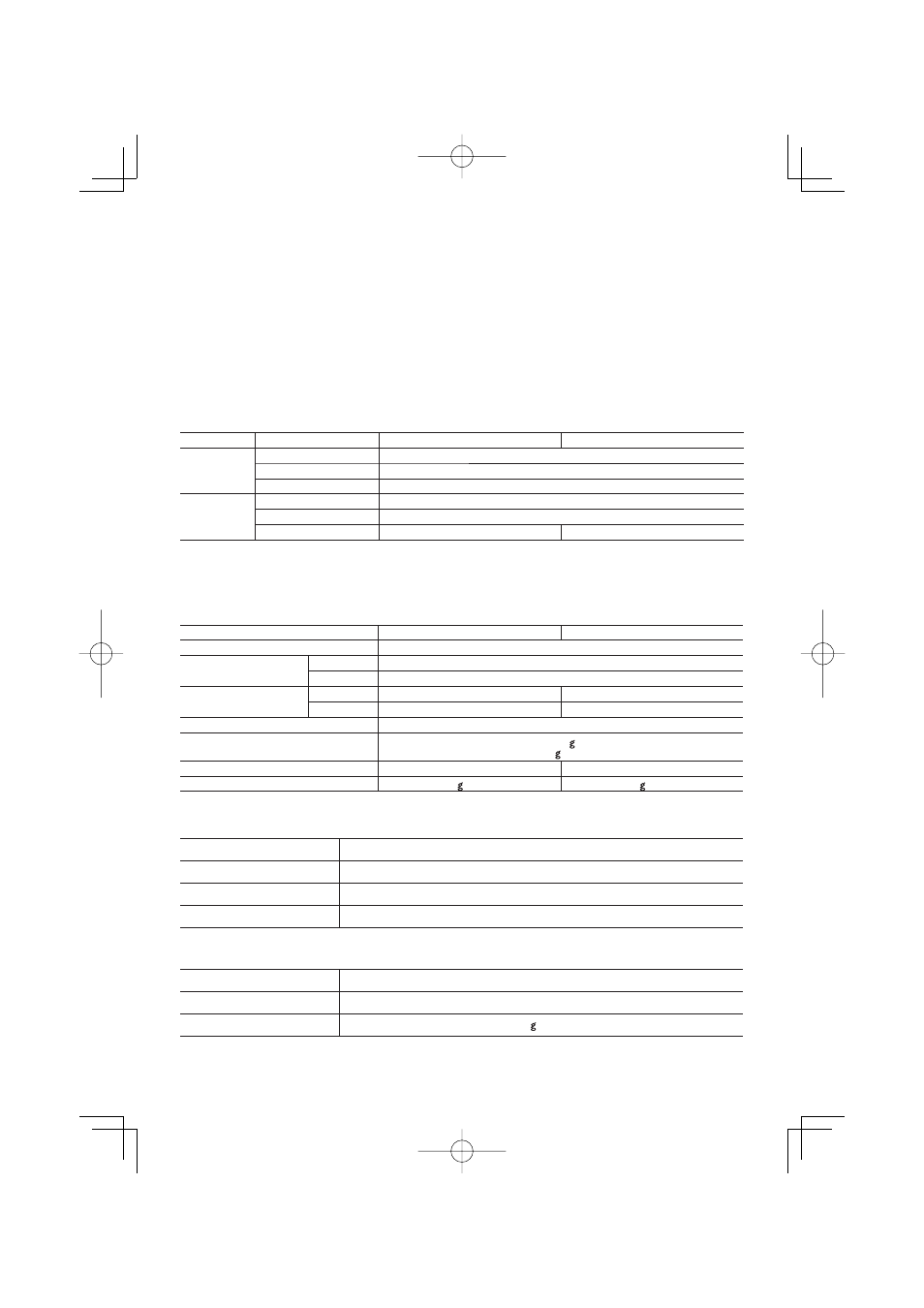 Vii. maintenance, Viii. accessories, Ix. appendix | X. specifications, Maximum recommended capacities, Main unit, Battery pack, Battery charger | Panasonic EY7460 User Manual | Page 13 / 44