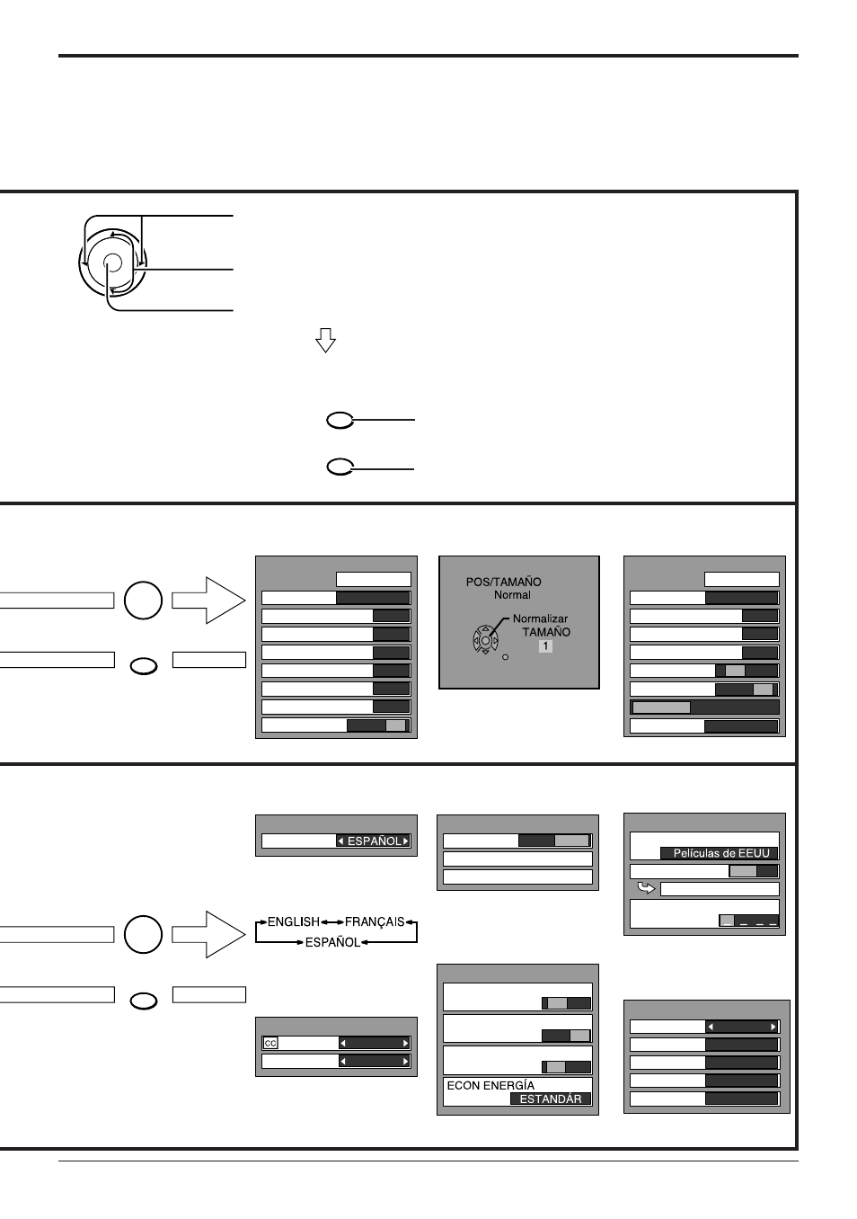 Organigrama de menús de televisión | Panasonic TC 32LH1 User Manual | Page 47 / 52