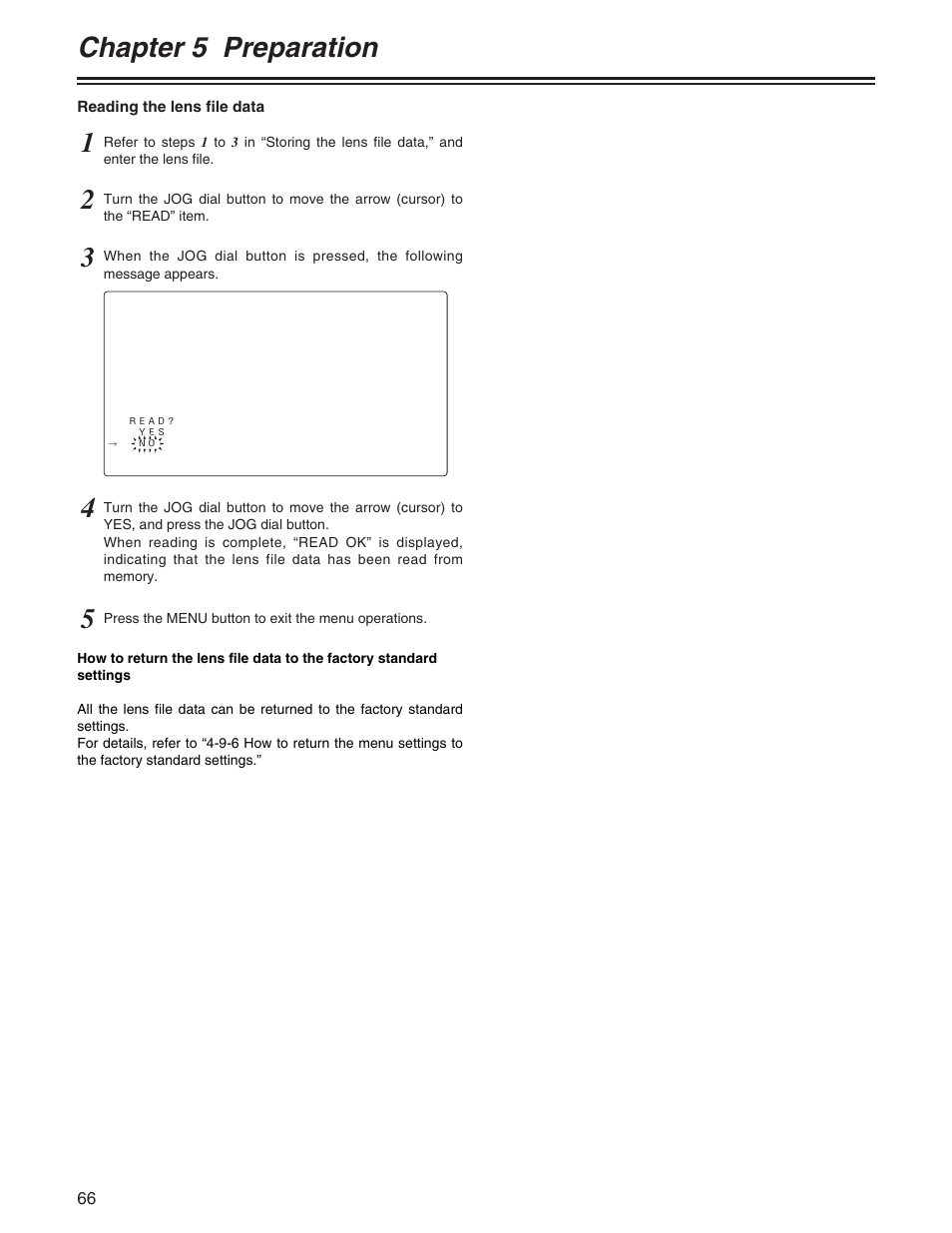 Chapter 5 preparation | Panasonic AJ- E User Manual | Page 66 / 108