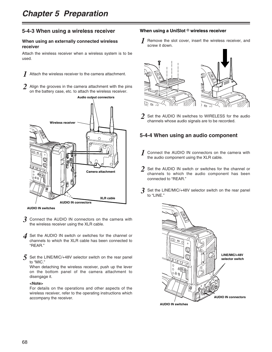 Chapter 5 preparation | Panasonic AJ- E User Manual | Page 68 / 108