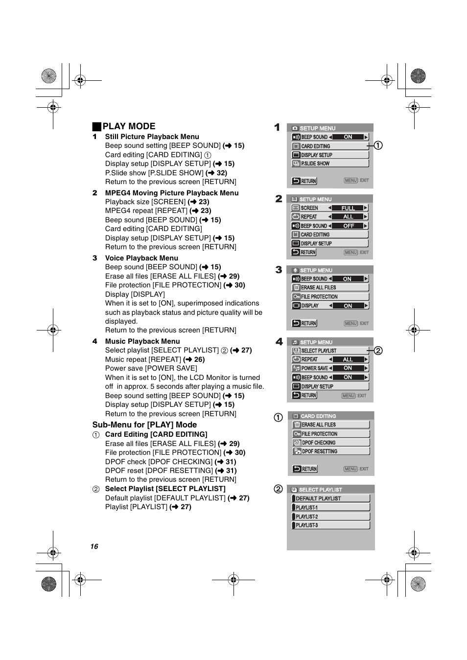 ª play mode | Panasonic SV-AV20U User Manual | Page 16 / 62