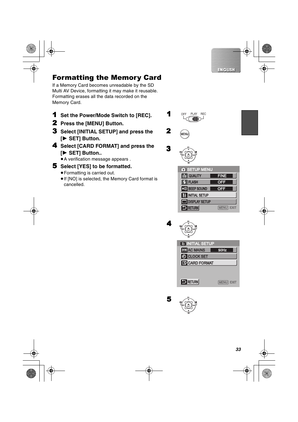 Panasonic SV-AV20U User Manual | Page 33 / 62