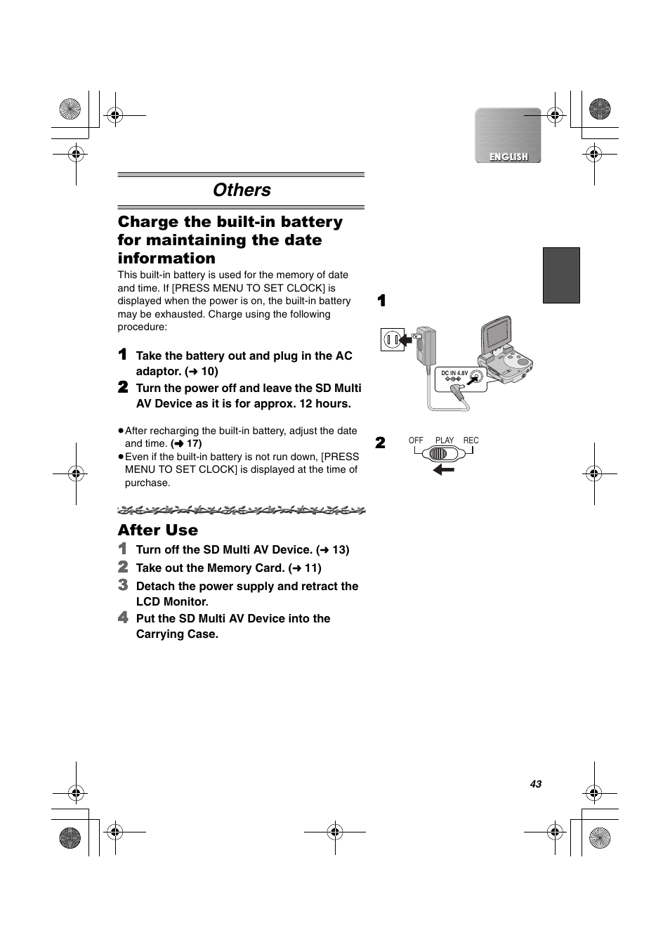 Others, After use 1 11 1 | Panasonic SV-AV20U User Manual | Page 43 / 62