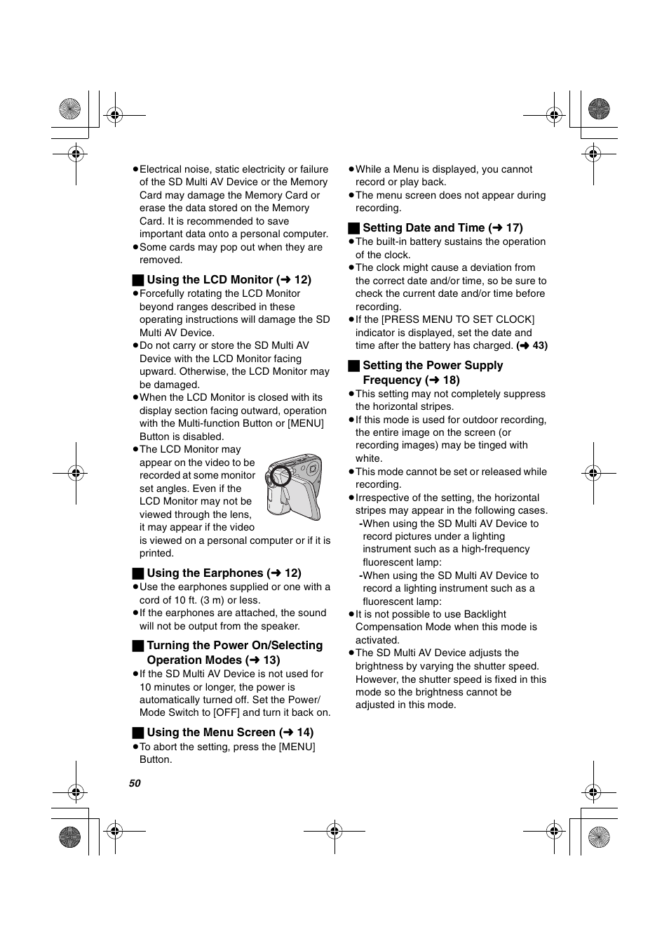 Panasonic SV-AV20U User Manual | Page 50 / 62