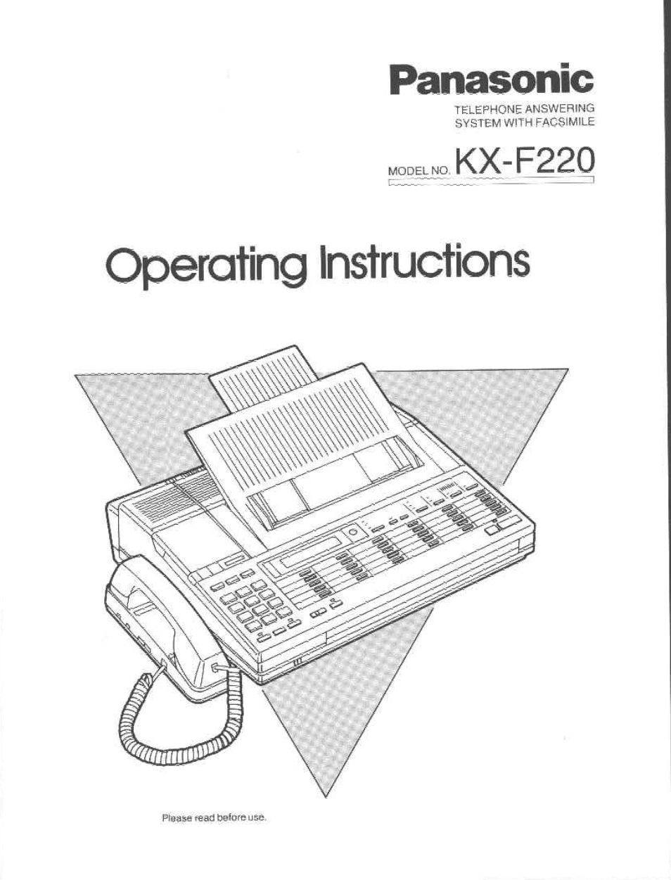 Panasonic KX-F220 User Manual | 132 pages