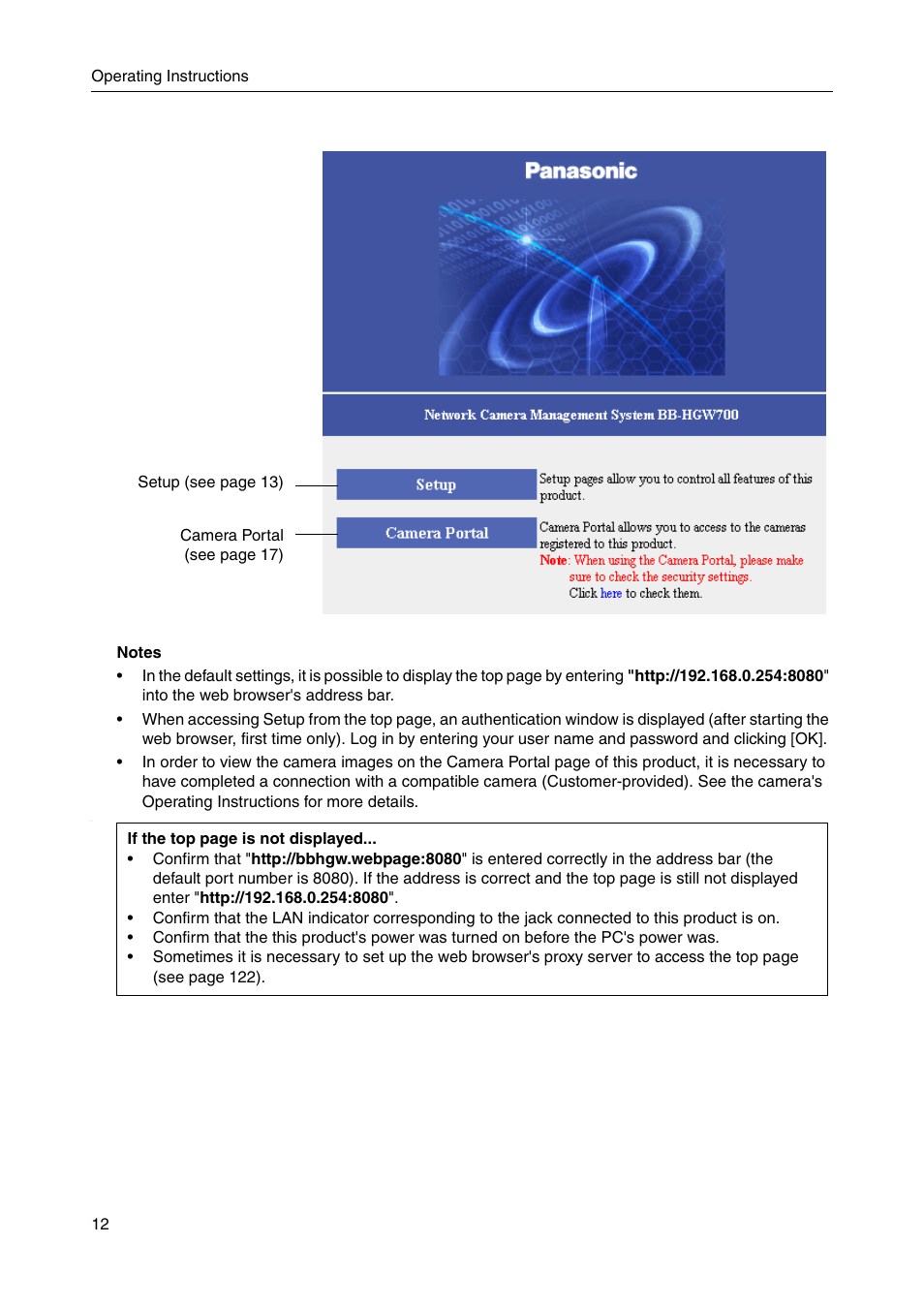 Panasonic BBHGW700A User Manual | Page 12 / 142