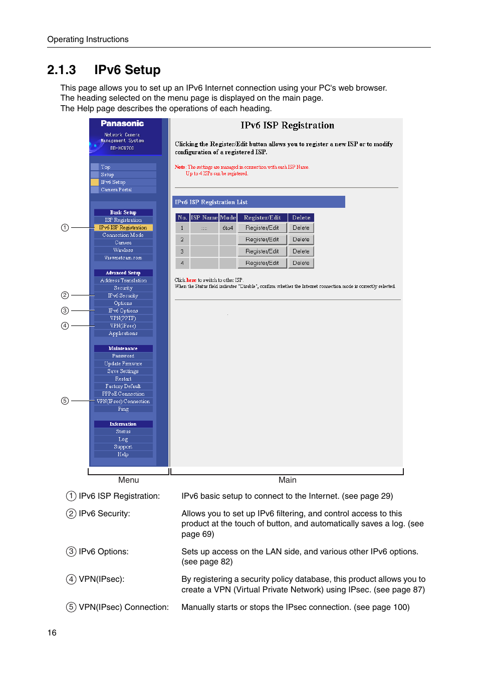 3 ipv6 setup, E 16 | Panasonic BBHGW700A User Manual | Page 16 / 142